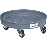 Leak Containment Drum Dolly, 24.25" dia. X 7.625" H, 1.5 US Gal. Spill Cap. Nassau Supply