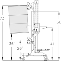 Manipulateur ergonomique de baril &agrave; port&eacute;e &eacute;lev&eacute;, DM-100-HR, 30 - 85 gal. US (25 - 70 gal. imp.) Nassau Supply