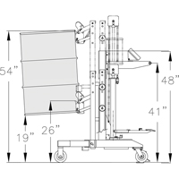 Manipulateur ergonomique de baril &agrave; balance, DM-100-S, 30 - 85 gal. US (25 - 70 gal. imp.) Nassau Supply