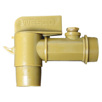 2" NPT Polyethylene Deluxe Drum Faucet, Polyethylene, 2" NPT Nassau Supply