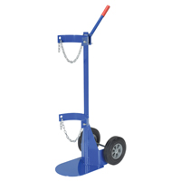 Gas Cylinder Cart, Rubber Wheels, 12" W x 15-1/2" L Base, 500 lbs. Nassau Supply