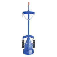 Gas Cylinder Cart, Rubber Wheels, 12" W x 15-1/2" L Base, 500 lbs. Nassau Supply