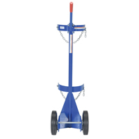 Gas Cylinder Cart, Rubber Wheels, 12" W x 15-1/2" L Base, 500 lbs. Nassau Supply