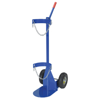 Gas Cylinder Cart, Pneumatic Wheels, 12" W x 15-1/2" L Base, 500 lbs. Nassau Supply