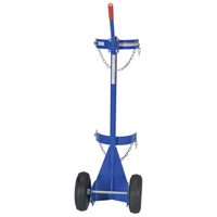 Gas Cylinder Cart, Pneumatic Wheels, 12" W x 15-1/2" L Base, 500 lbs. Nassau Supply