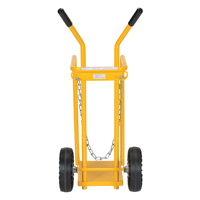 Gas Cylinder Cart, Mold-on Rubber Wheels, 9-13/16" W x 16" L Base, 150 lbs. Nassau Supply