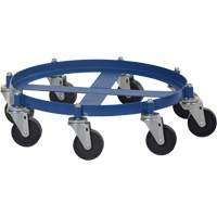 Octagon Drum Dolly, Steel, 2000 lbs. Capacity, 27-1/16" Diameter, Cast Iron Casters DC782 | Nassau Supply