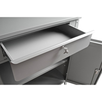 Cabinet Style Shop Desk, 34-1/2" W x 30" D x 53" H, Grey FI520 | Nassau Supply