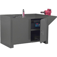 Stationary Workstation, Steel Surface, 60-1/8" W x 24-1/4" D x 36-3/16" H Nassau Supply