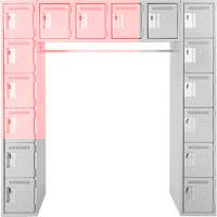 Assembled Archettes Clean Line Economy Lockers, 16 -tier, Bank of 3, 18" x 72" x 12", Steel Nassau Supply