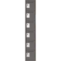 Petits casiers Clean Line, 6 niveaux, 12" x 18" x 72", Acier, Charbon, Rivet (assembl&eacute;) Nassau Supply