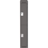 Casiers Clean Line, 2 niveaux, 12" x 18" x 78", Acier, Charbon, Rivet (assembl&eacute;) Nassau Supply