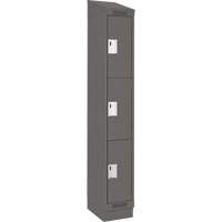 Casiers Clean Line, 3 niveaux, 12" x 18" x 82", Acier, Charbon, Rivet (assembl&eacute;) Nassau Supply