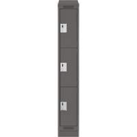 Casiers Clean Line, 3 niveaux, 12" x 18" x 82", Acier, Charbon, Rivet (assembl&eacute;) Nassau Supply