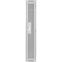 Casiers Clean Line, 12" x 12" x 72", Acier, Gris, Rivet (assembl&eacute;), Perfor&eacute; Nassau Supply
