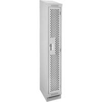 Casiers Clean Line, 12" x 18" x 82", Acier, Gris, Rivet (assembl&eacute;), Perfor&eacute; Nassau Supply
