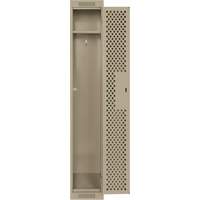 Casiers Clean Line, 12" x 12" x 72", Acier, Beige, Rivet (assembl&eacute;), Perfor&eacute; Nassau Supply