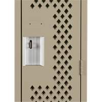 Casiers Clean Line, 12" x 12" x 72", Acier, Beige, Rivet (assembl&eacute;), Perfor&eacute; Nassau Supply
