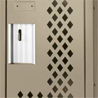 Casiers Clean Line, 2 niveaux, 12" x 12" x 72", Acier, Beige, Rivet (assembl&eacute;), Perfor&eacute; Nassau Supply