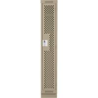 Casiers Clean Line, 12" x 15" x 76", Acier, Beige, Rivet (assembl&eacute;), Perfor&eacute; Nassau Supply