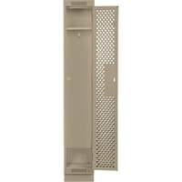 Casiers Clean Line, 12" x 15" x 76", Acier, Beige, Rivet (assembl&eacute;), Perfor&eacute; Nassau Supply