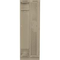 Casiers Clean Line, Bloc de 2, 24" x 18" x 76", Acier, Beige, Rivet (assembl&eacute;), Perfor&eacute; Nassau Supply