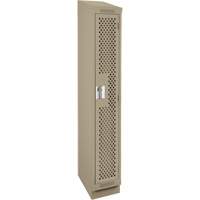 Casiers Clean Line, 12" x 12" x 82", Acier, Beige, Rivet (assembl&eacute;), Perfor&eacute; Nassau Supply