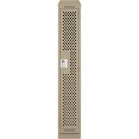 Casiers Clean Line, 12" x 12" x 82", Acier, Beige, Rivet (assembl&eacute;), Perfor&eacute; Nassau Supply