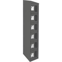 Petits casiers &eacute;conomiques assembl&eacute;s et perfor&eacute;s Clean Line, 6 niveaux, 18" x 72" x 12", Acier Nassau Supply