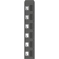 Petits casiers &eacute;conomiques assembl&eacute;s et perfor&eacute;s Clean Line, 6 niveaux, 18" x 72" x 12", Acier Nassau Supply