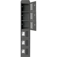 Petits casiers &eacute;conomiques assembl&eacute;s et perfor&eacute;s Clean Line, 6 niveaux, 18" x 72" x 12", Acier Nassau Supply