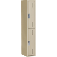Concorde Heavy-Duty Lockers, 2 -tier, 12" x 18" x 72", Steel, Beige, Welded (Assembled) Nassau Supply