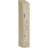 Concorde Heavy-Duty Lockers, 2 -tier, 12" x 18" x 78", Steel, Beige, Welded (Assembled) Nassau Supply