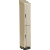 Concorde Heavy-Duty Lockers, 2 -tier, 12" x 18" x 82", Steel, Beige, Welded (Assembled) Nassau Supply