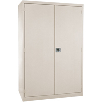 Deep Hi-Boy Storage Cabinet, Steel, 4 Shelves, 72" H x 36" W x 24" D, Beige Nassau Supply