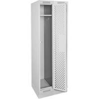 Clean Line Lockers, Bank of 2, 24" x 18" x 76", Steel, Grey, Rivet (Assembled), Perforated Nassau Supply