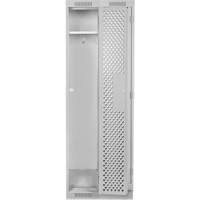 Clean Line Lockers, Bank of 2, 24" x 18" x 76", Steel, Grey, Rivet (Assembled), Perforated Nassau Supply