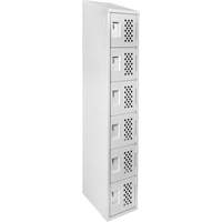 Petits casiers &eacute;conomiques assembl&eacute;s et perfor&eacute;s Clean Line, 6 niveaux, 18" x 72" x 12", Acier Nassau Supply