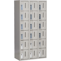 Concorde Heavy-Duty Lockers, 6 -tier, Bank of 3, 36" x 18" x 72", Steel, Grey, Welded (Assembled) Nassau Supply
