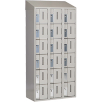 Concorde Heavy-Duty Lockers, 6 -tier, Bank of 3, 36" x 18" x 78", Steel, Grey, Welded (Assembled) Nassau Supply