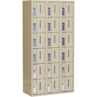 Concorde Heavy-Duty Lockers, 6 -tier, Bank of 3, 36" x 18" x 72", Steel, Beige, Welded (Assembled) Nassau Supply