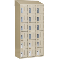 Casiers robustes Concorde, 6 niveaux, Bloc de 3, 36" x 18" x 78", Acier, Beige, Soud&eacute; (assembl&eacute;) Nassau Supply