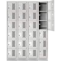 Assembled Clean Line™ Perforated Economy Lockers FL354 | Nassau Supply