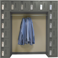 Archettes Concorde Heavy Duty Lockers, 16 -tier, Bank of 3, 18" x 72" x 72", Steel Nassau Supply