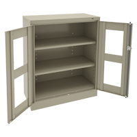 C-Thru Counter High Cabinet, Steel, 2 Shelves, 42" H x 36" W x 18" D FL647 | Nassau Supply
