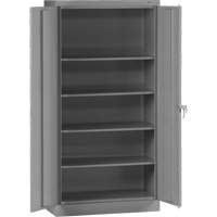 Standard Storage Cabinet, Steel, 4 Shelves, 72" H x 36" W x 18" D, Grey Nassau Supply