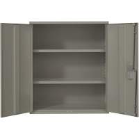 Armoire de rangement Lo-Boy, Acier, 2 Tablettes, 40" h x 36" la x 18" P, Gris Nassau Supply