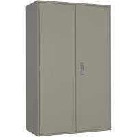 Armoire de rangement Hi-Boy tr&egrave;s large, Acier, 4 Tablettes, 72" h x 48" la x 24" P, Gris Nassau Supply