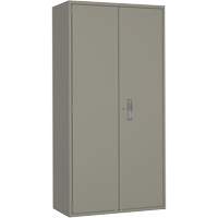 Armoire garde-robe, Acier, 36" la x 18" p x 72" h, Gris Nassau Supply