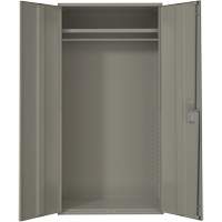 Armoire garde-robe, Acier, 36" la x 18" p x 72" h, Gris Nassau Supply